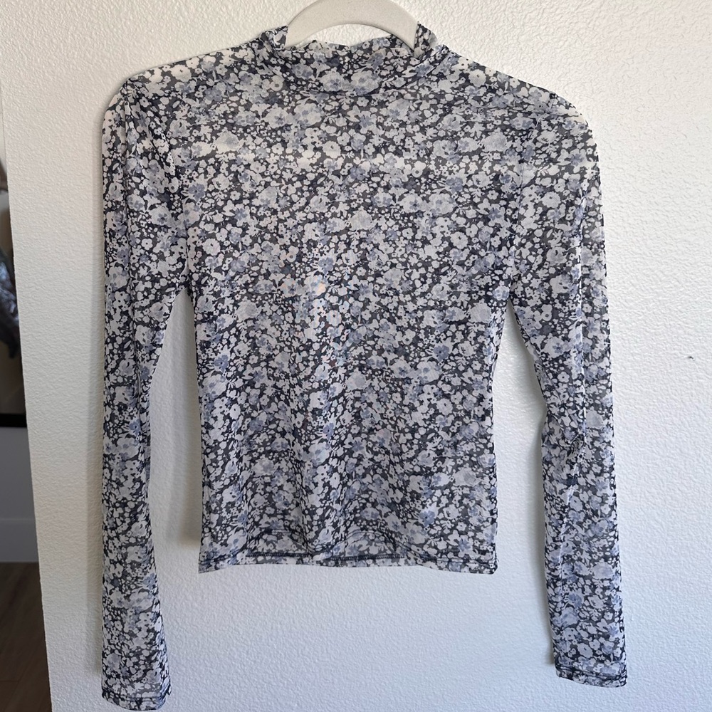 Abercrombie Long Sleeve Sheer Top